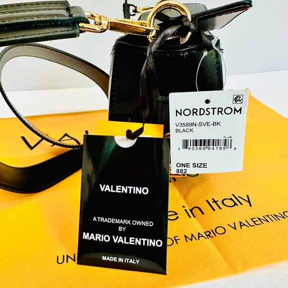 VALENTINO BY MARIO VALENTINO LUNAIRE LEATHER SADDLE SHOULDER BAG - Picture 8 of 8